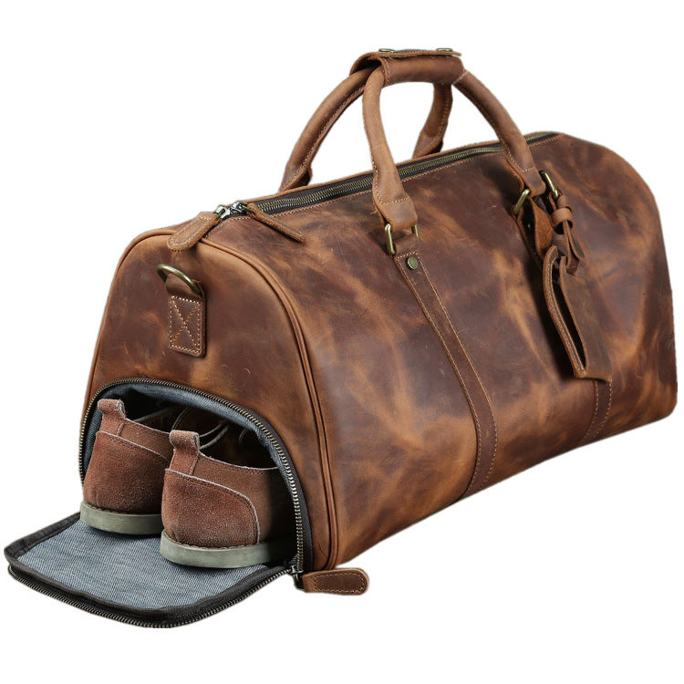 Horse leather men's travel bag