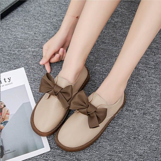 Casual small leather shoes