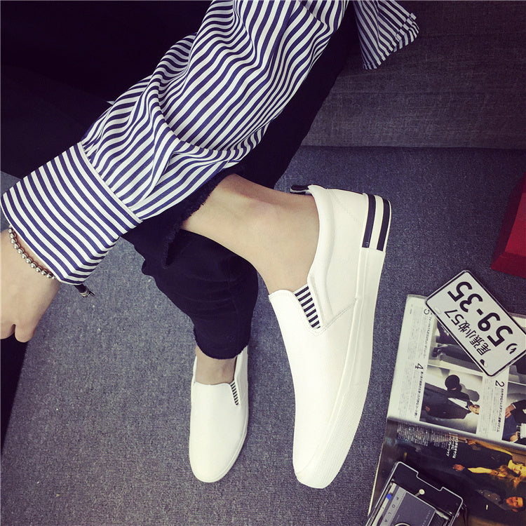 Small white leather shoes