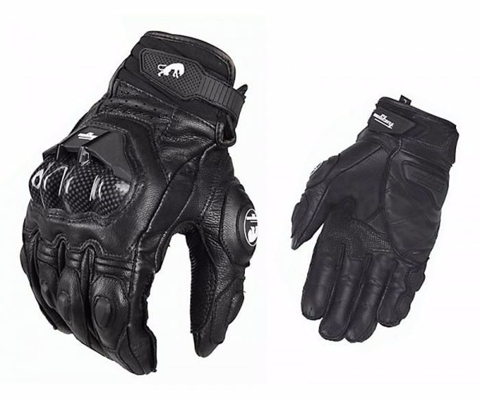 Men's plus velvet windproof leather gloves