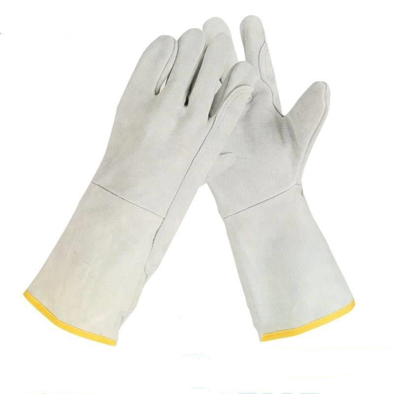 Flame retardant full leather protective gloves