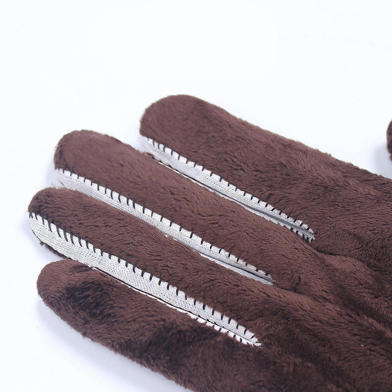 Sheepskin leather U touch screen gloves