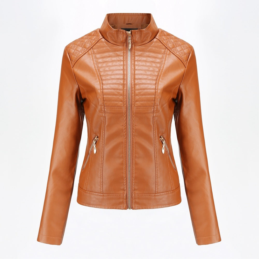 Women's motorcycle leather jacket