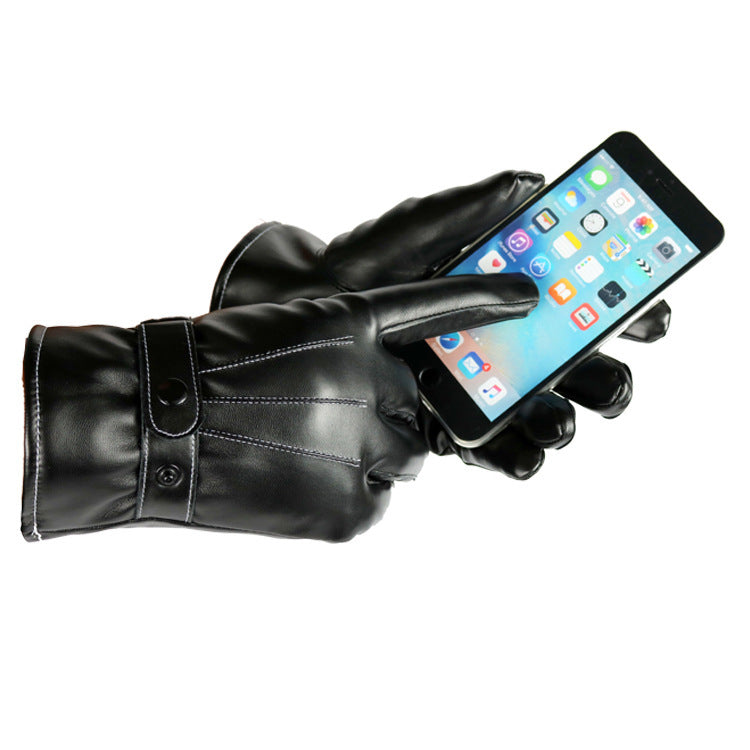 Leather touch gloves