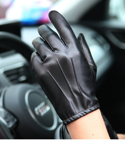 WARMEN men's PU leather gloves