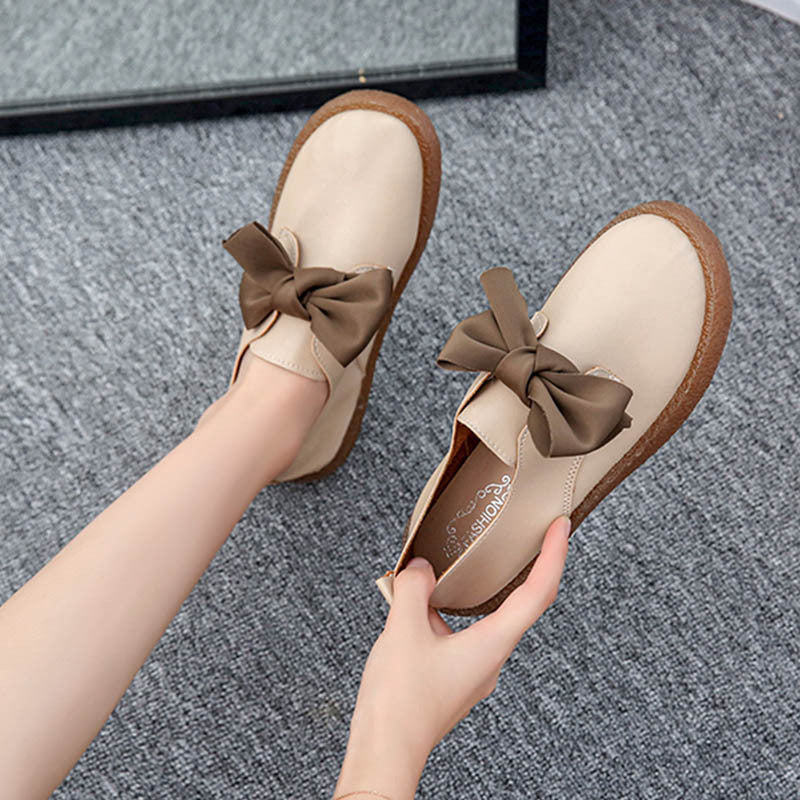 Casual small leather shoes