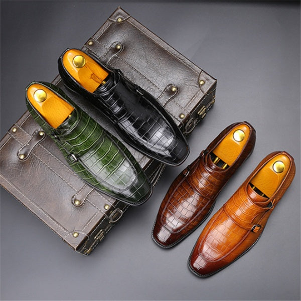 Business pointed leather shoes