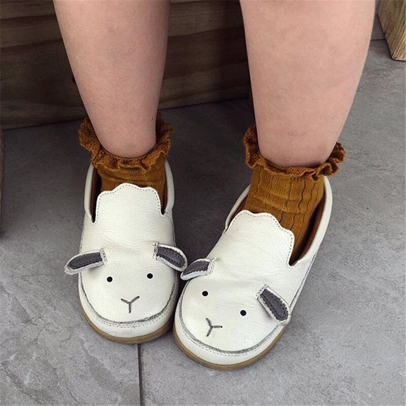 Cute animal leather shoes