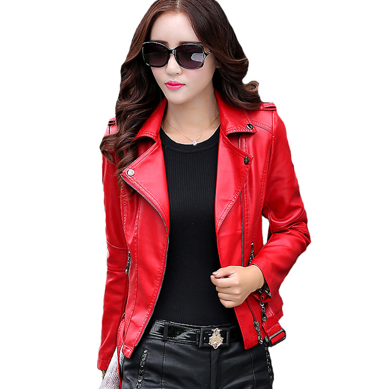 Haining leather leather jacket