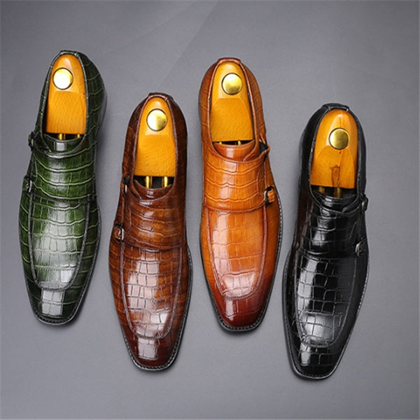 Business pointed leather shoes