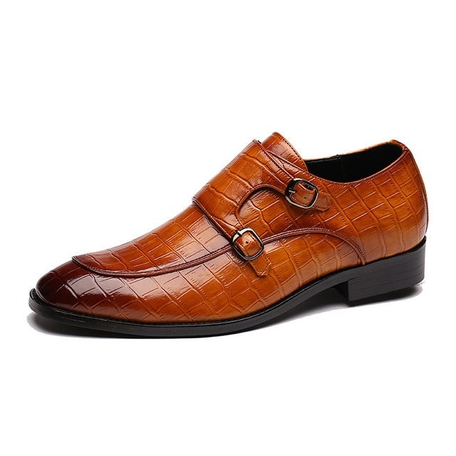 Business pointed leather shoes