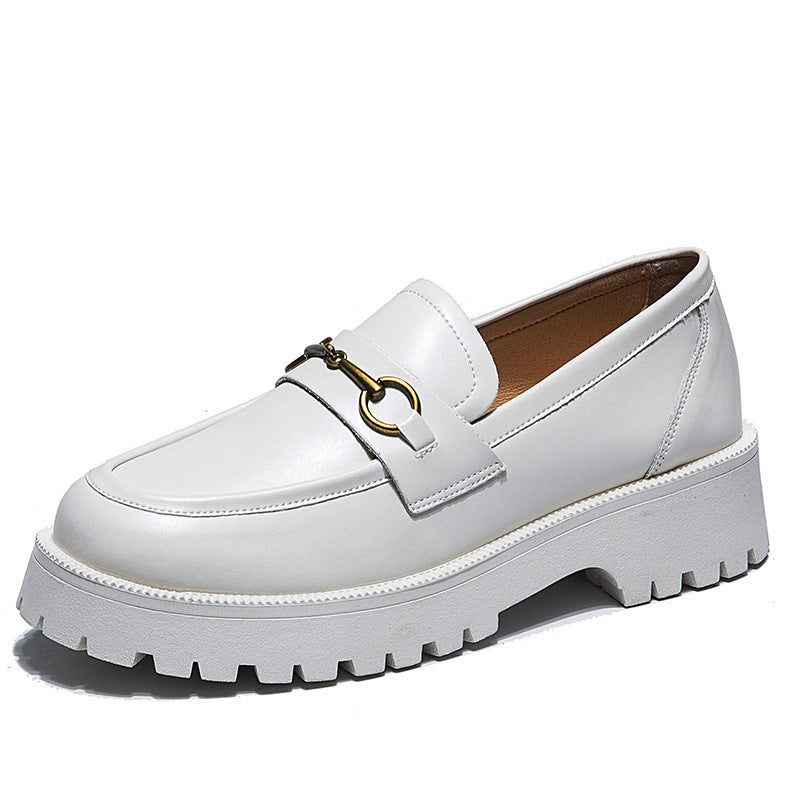 British Style Small Leather Shoes Flat Shoes Single Shoes