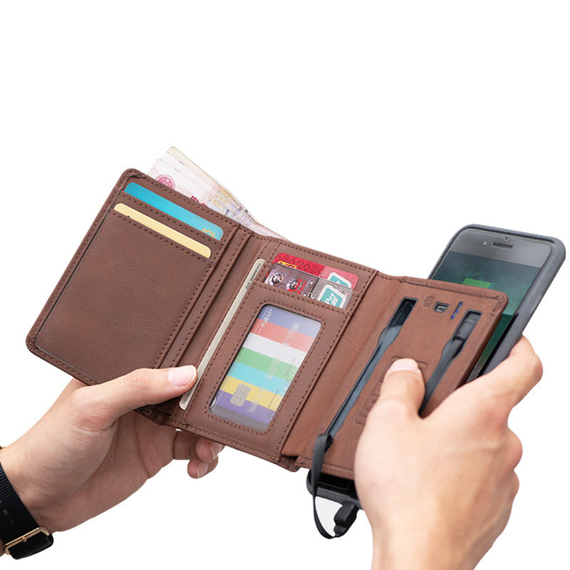 New Creative And Practical Gift Multi-Function Charging Wallet Customized Men's Short Business Mobile Power Small Wallet