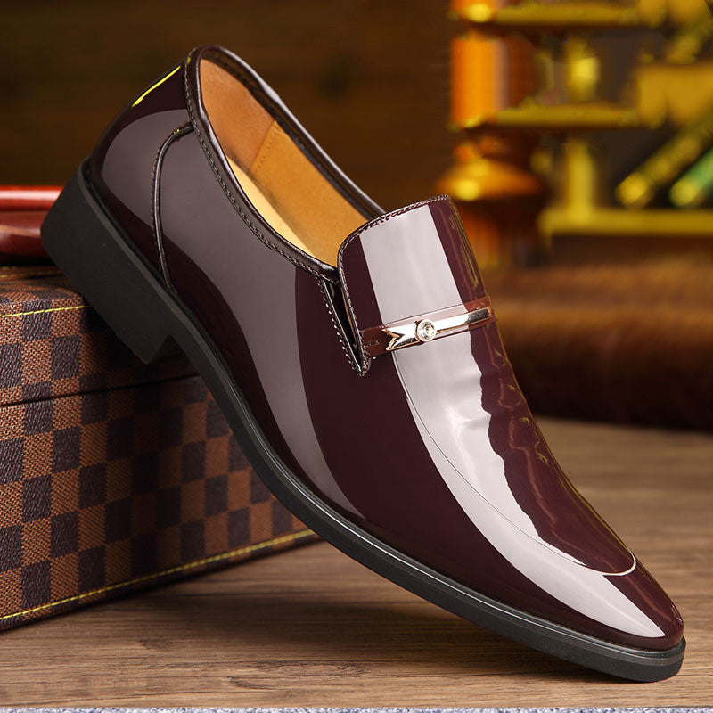 Pointed Bright Leather Patent Leather Business Formal Wear Casual Men'S Leather Shoes Wedding Shoes