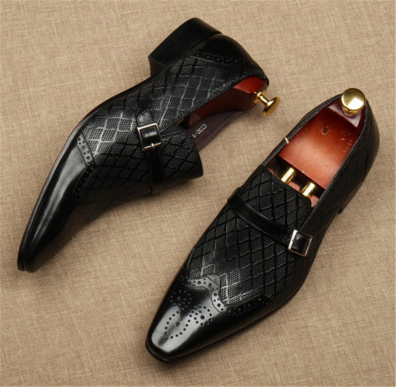 Business Shoes Leather Buckle Breathable Men's Shoes