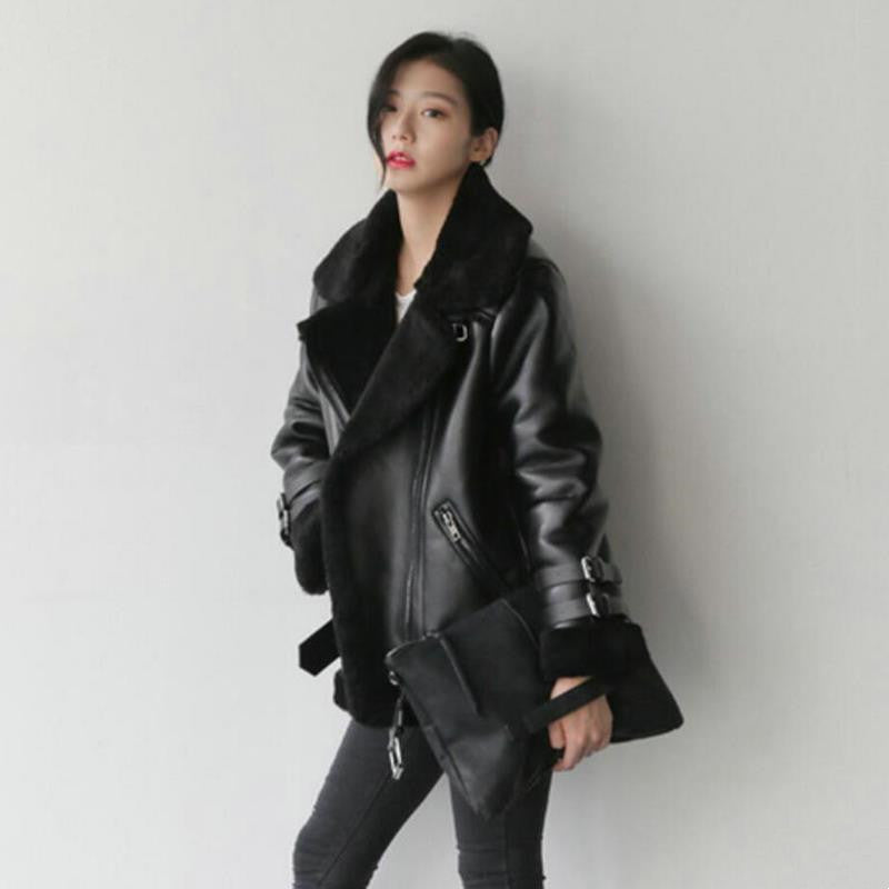 Winter Leather Motorcycle Jacket