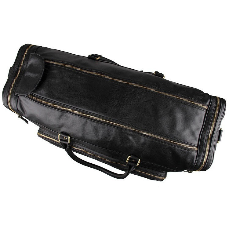 High-Capacity Leather Travel Bag In The First Layer Of Cowhide