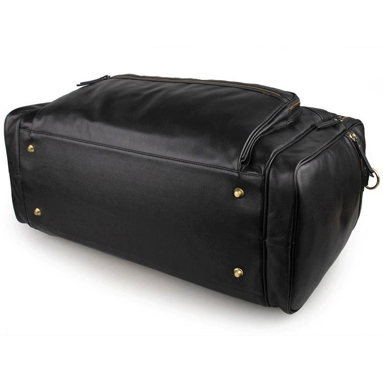 High-Capacity Leather Travel Bag In The First Layer Of Cowhide