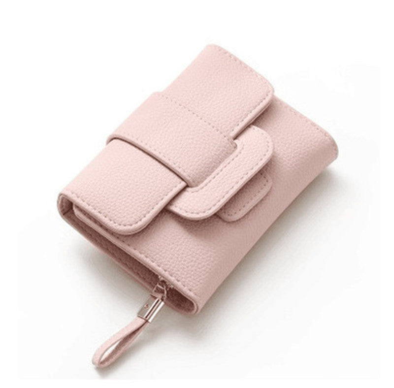 Tri-fold Female Clamshell Small  And Multifunctional Female Clutch