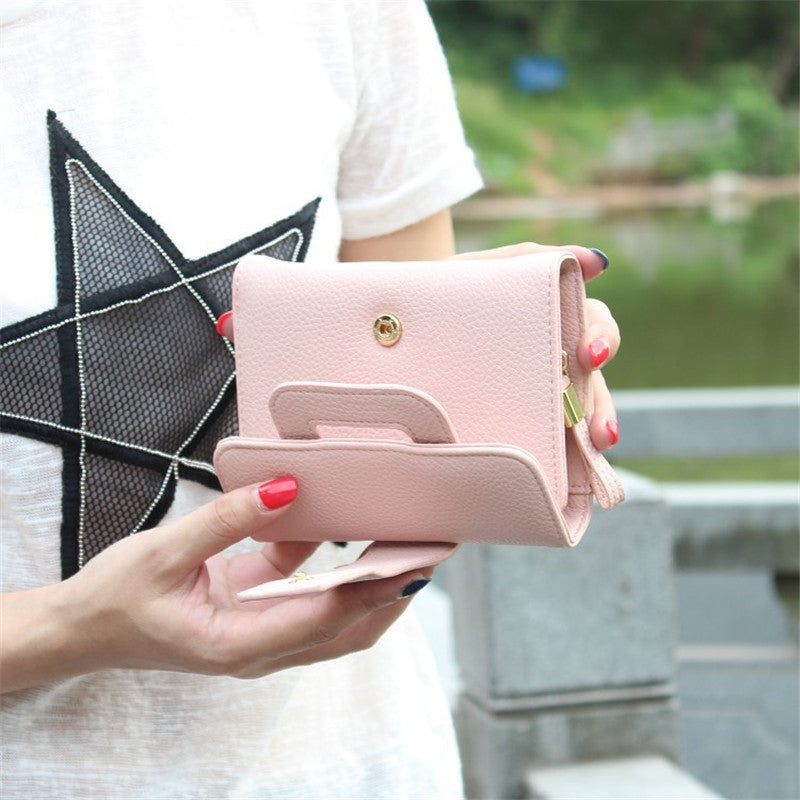 Tri-fold Female Clamshell Small  And Multifunctional Female Clutch