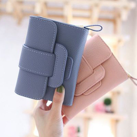 Tri-fold Female Clamshell Small  And Multifunctional Female Clutch