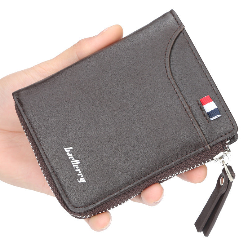 Men's Zipper Wallet, Driver's License Card Case, Men's Wallet