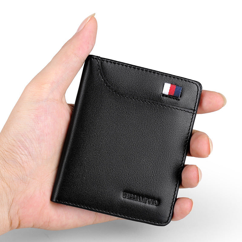 Leather Small Card Holder Youth Wallet Genuine Leather Coin Purse