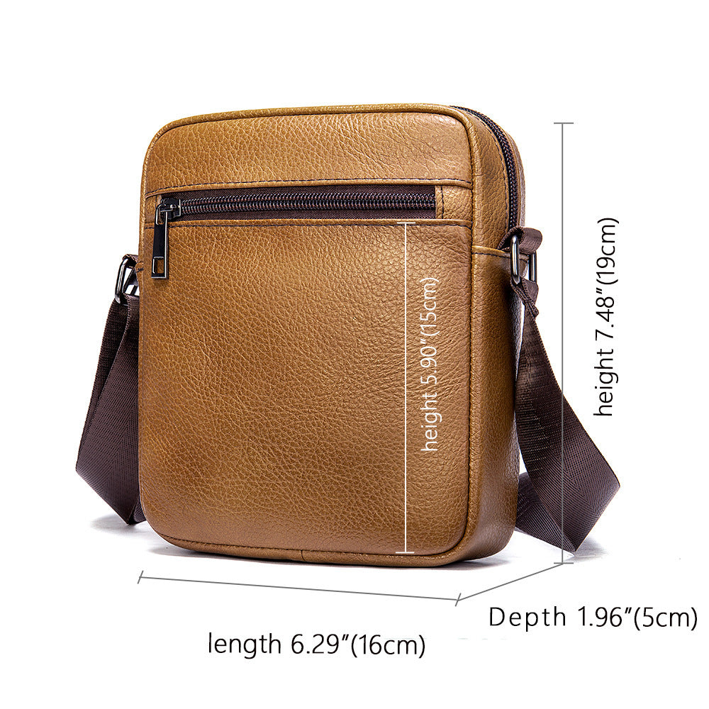 Business Men's Leather Small Shoulder Bag