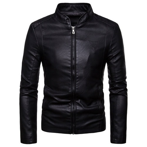 Large Size English PU Leather Jacket Jacket