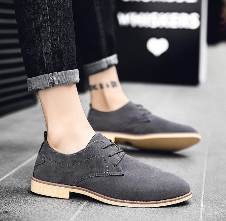 Men's suede leather shoes