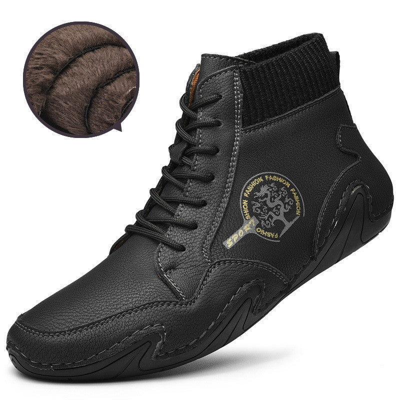 Leather sports socks shoes