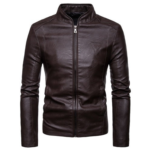 Large Size English PU Leather Jacket Jacket