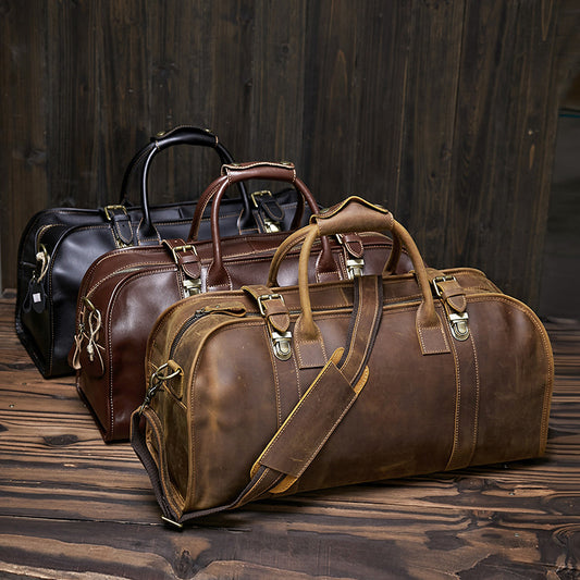 European And American Leather Vintage Travel Bag Portable