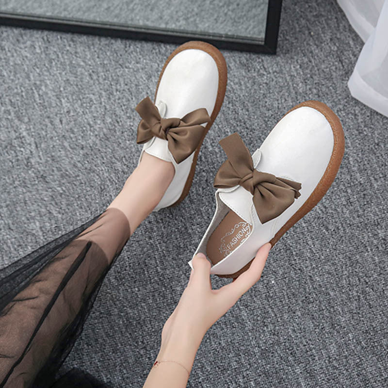 Casual small leather shoes