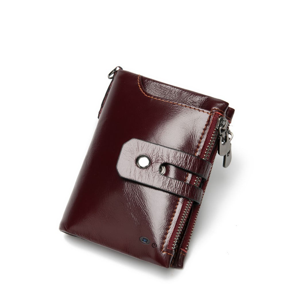 Anti - lose multi - card casual retro leather wallet