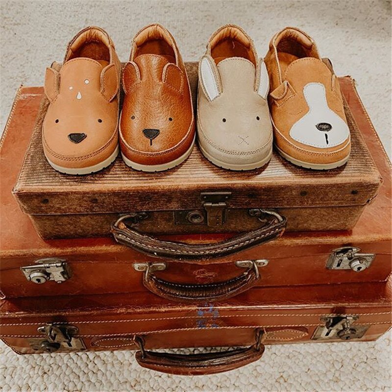 Cute animal leather shoes