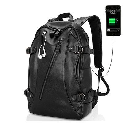 Usb Charging Leather Backpacks