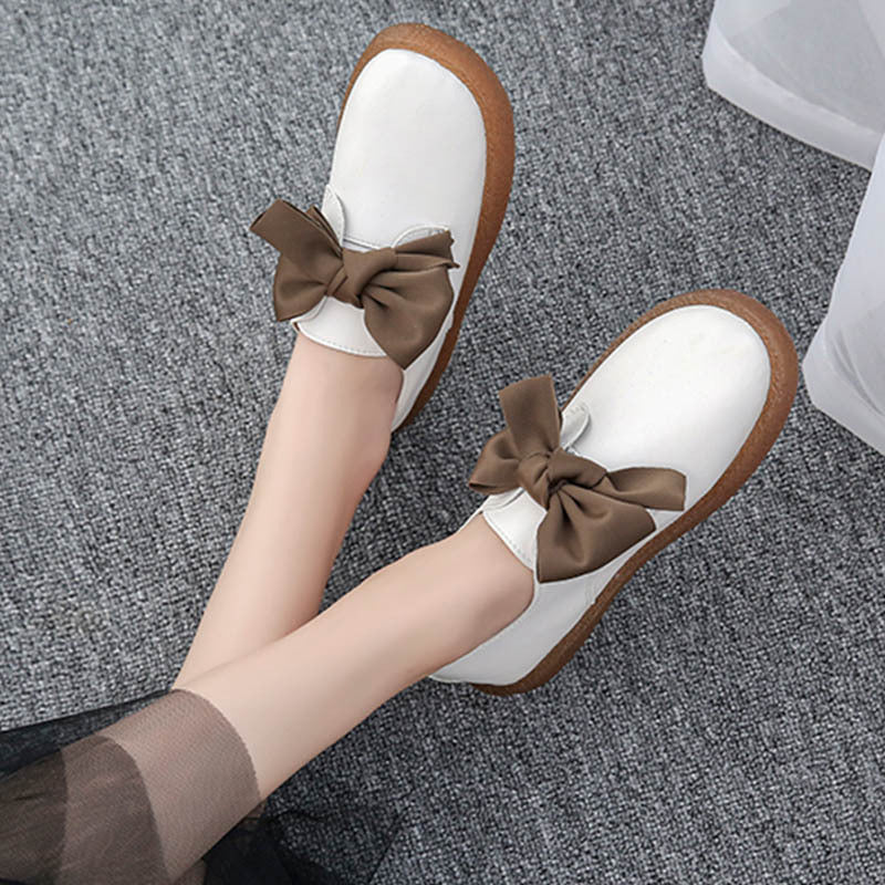 Casual small leather shoes