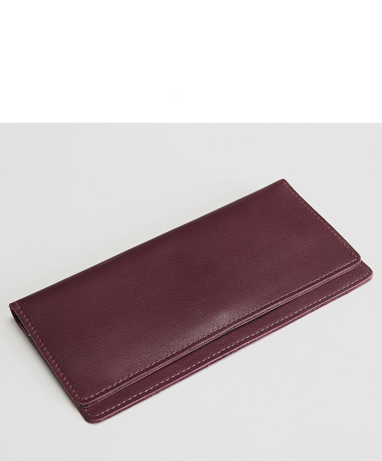 Retro leather wallet long ultra-thin first layer leather wallet