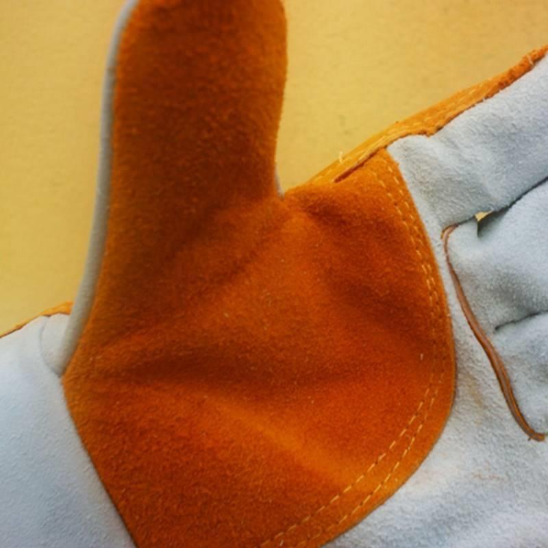 Flame retardant full leather protective gloves