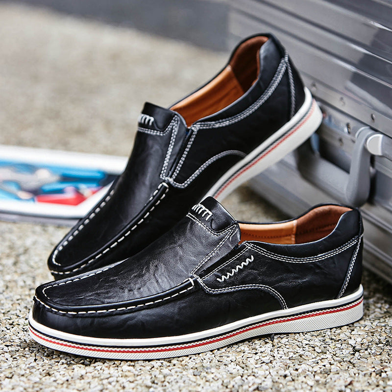 Casual leather shoes youth British code shoes