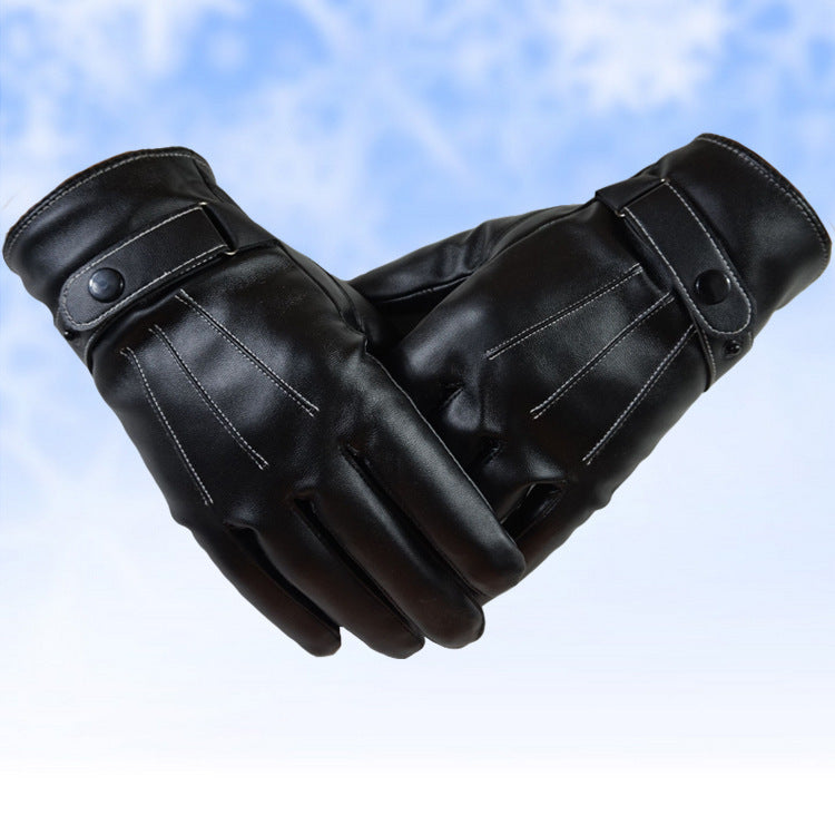 Leather touch gloves