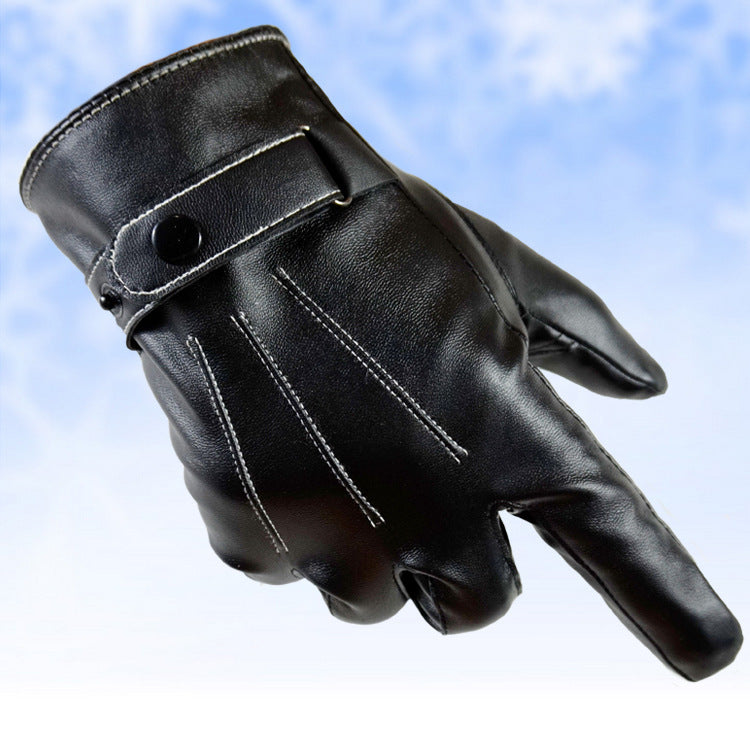 Leather touch gloves