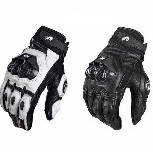 Men's plus velvet windproof leather gloves