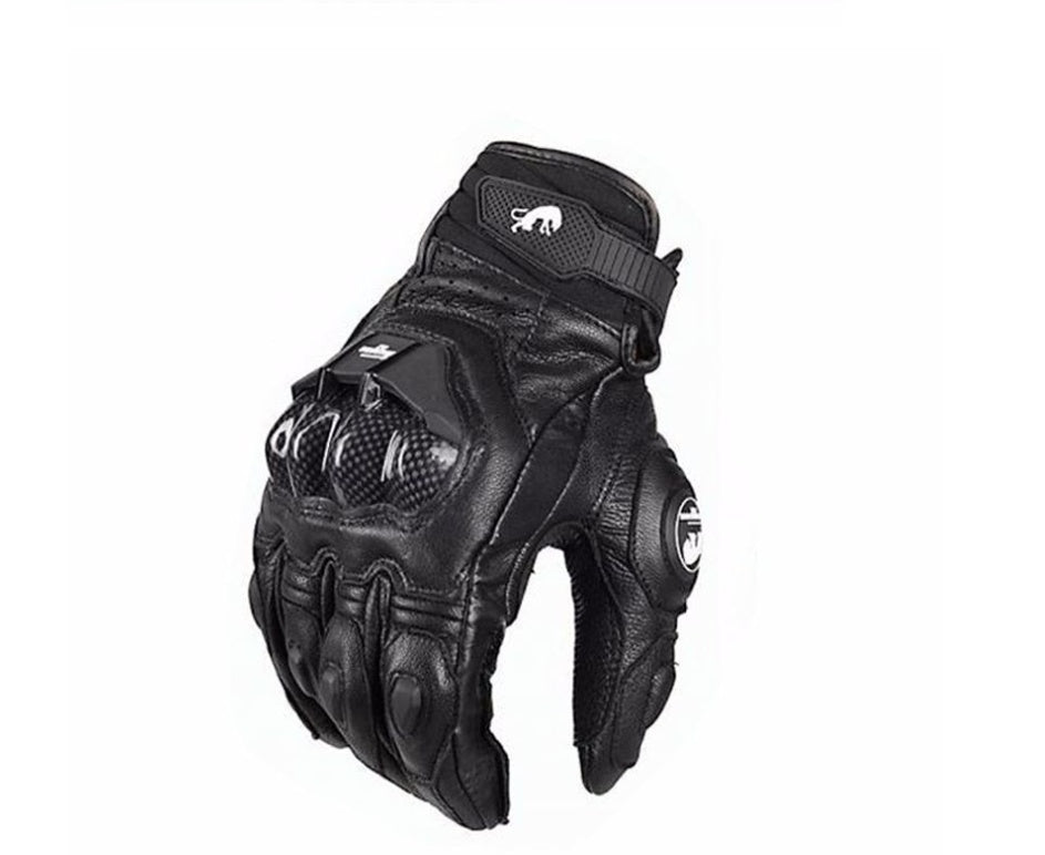 Men's plus velvet windproof leather gloves