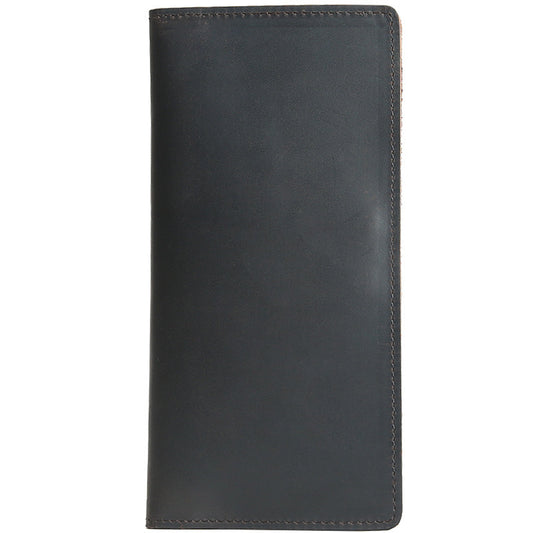 Men's long retro slim leather wallet