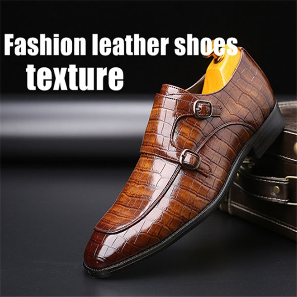 Business pointed leather shoes