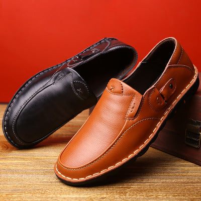 new men's leather shoes, dress shoes autumn male leather shoes business dad set foot shoes wholesale