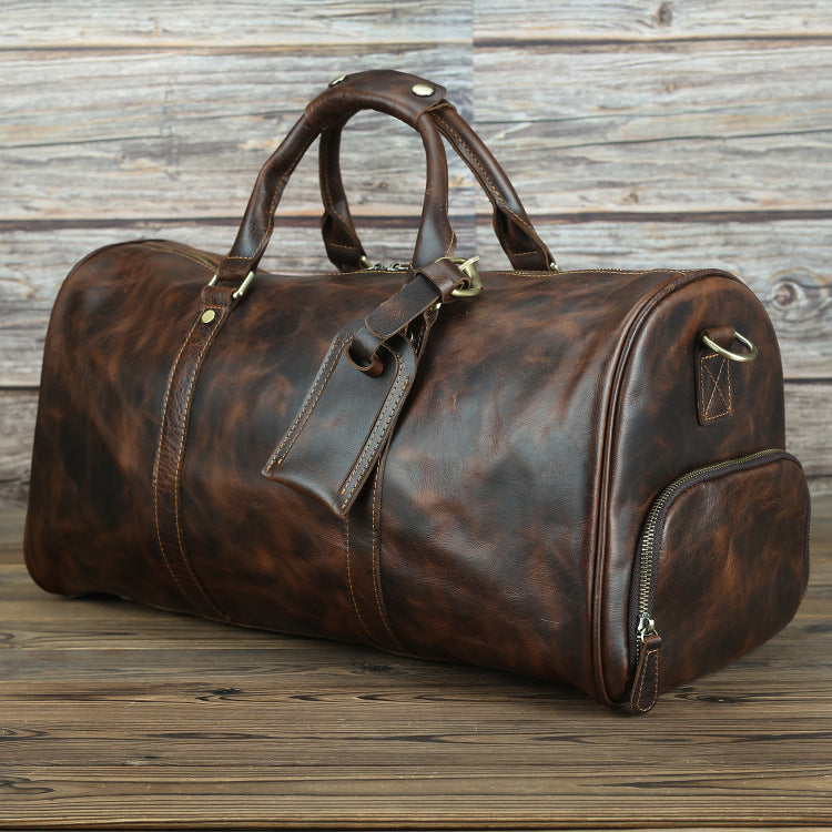 Horse leather men's travel bag