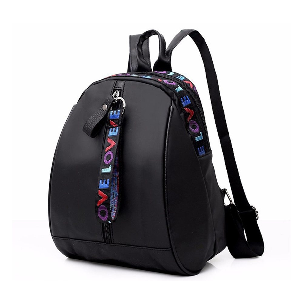 PU Leather Zipper Lady Schoolbag Anti Theft Backpacks Waterproof Shoulder Bag